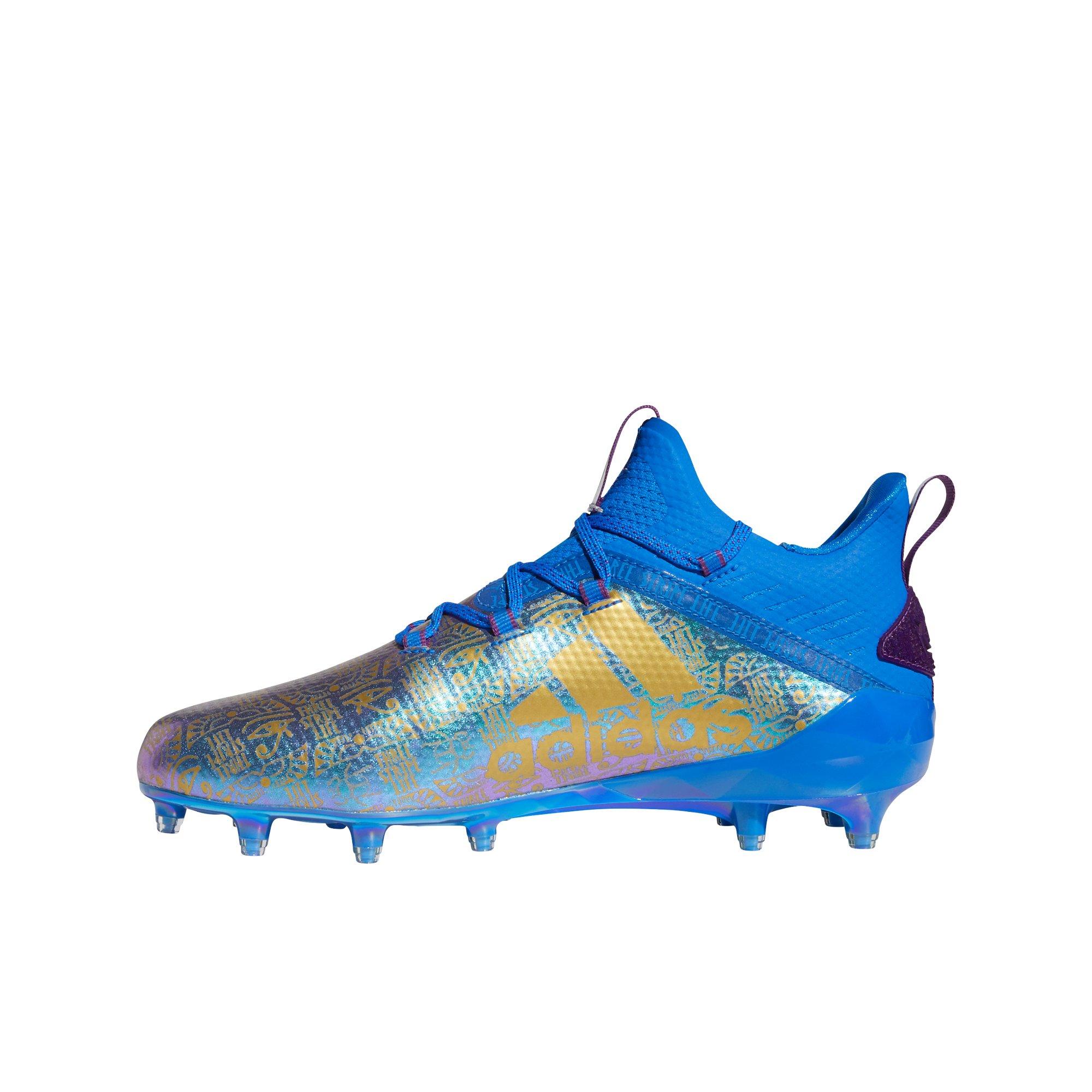 blue and gold adidas cleats