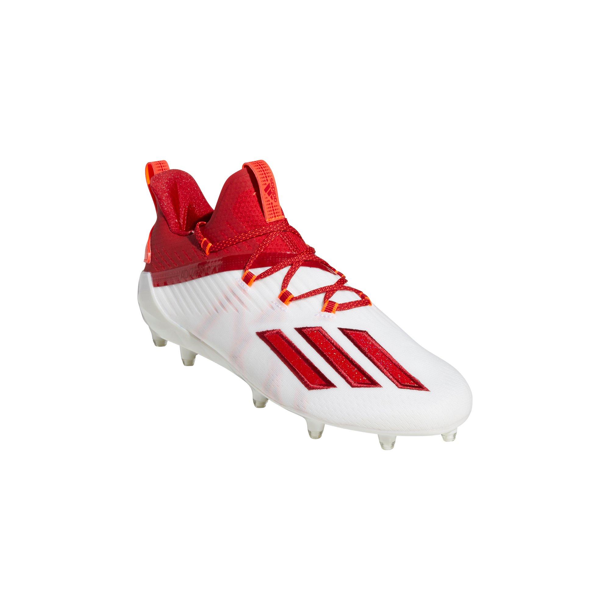 red and white adidas football cleats