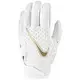 Nike Vapor Jet 6 Adult Football Receiver Gloves - White/Gold - WHITE/GOLD Thumbnail View 1