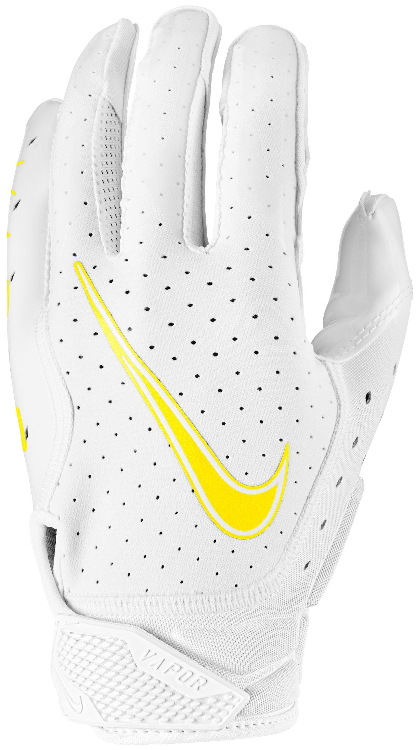 yellow nike football gloves