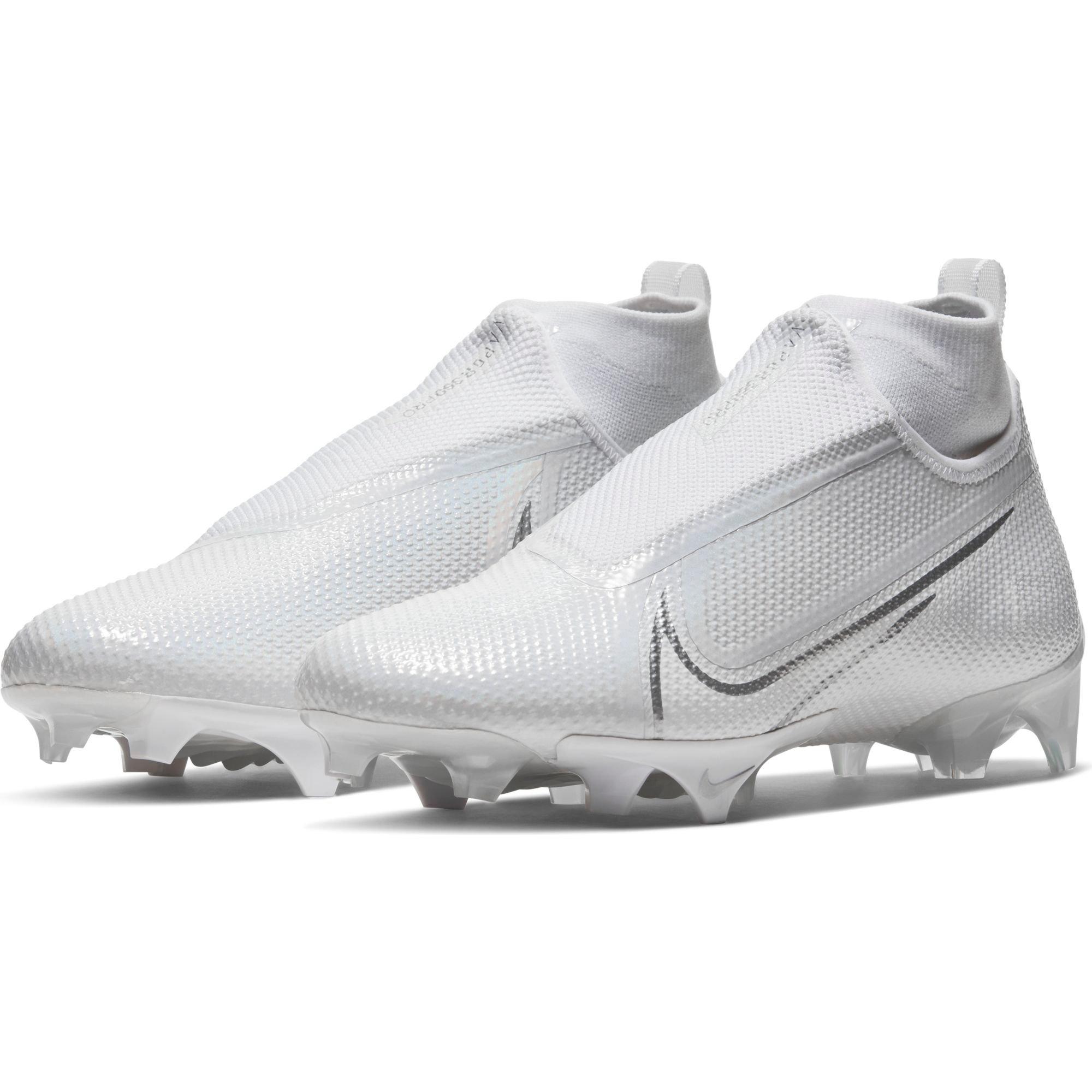 Nike Vapor Edge Pro 360 White/Black/Metallic Silver/Wolf Grey Men's Football  Cleat - Hibbett