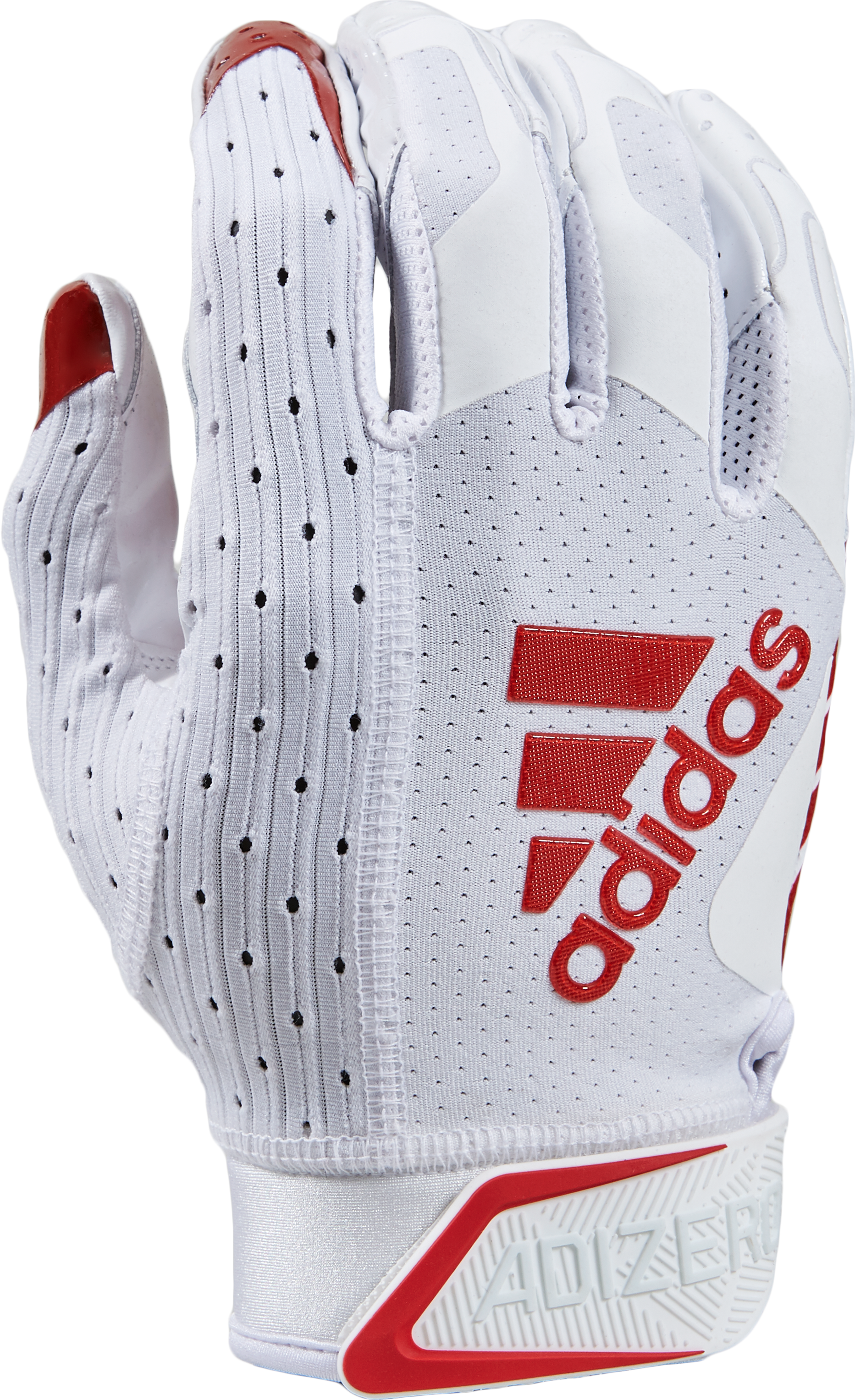 all red adidas football gloves