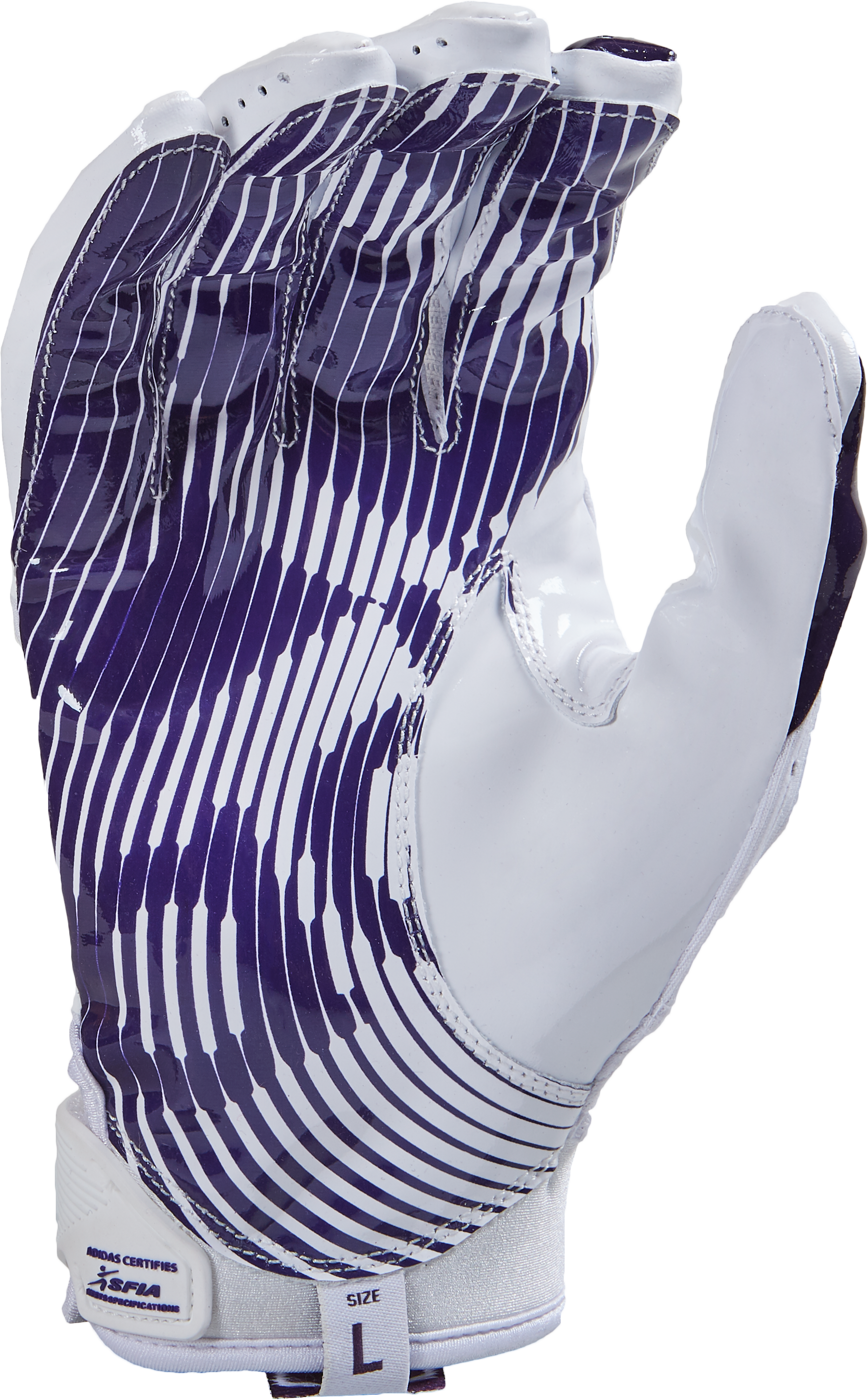 purple adidas football gloves