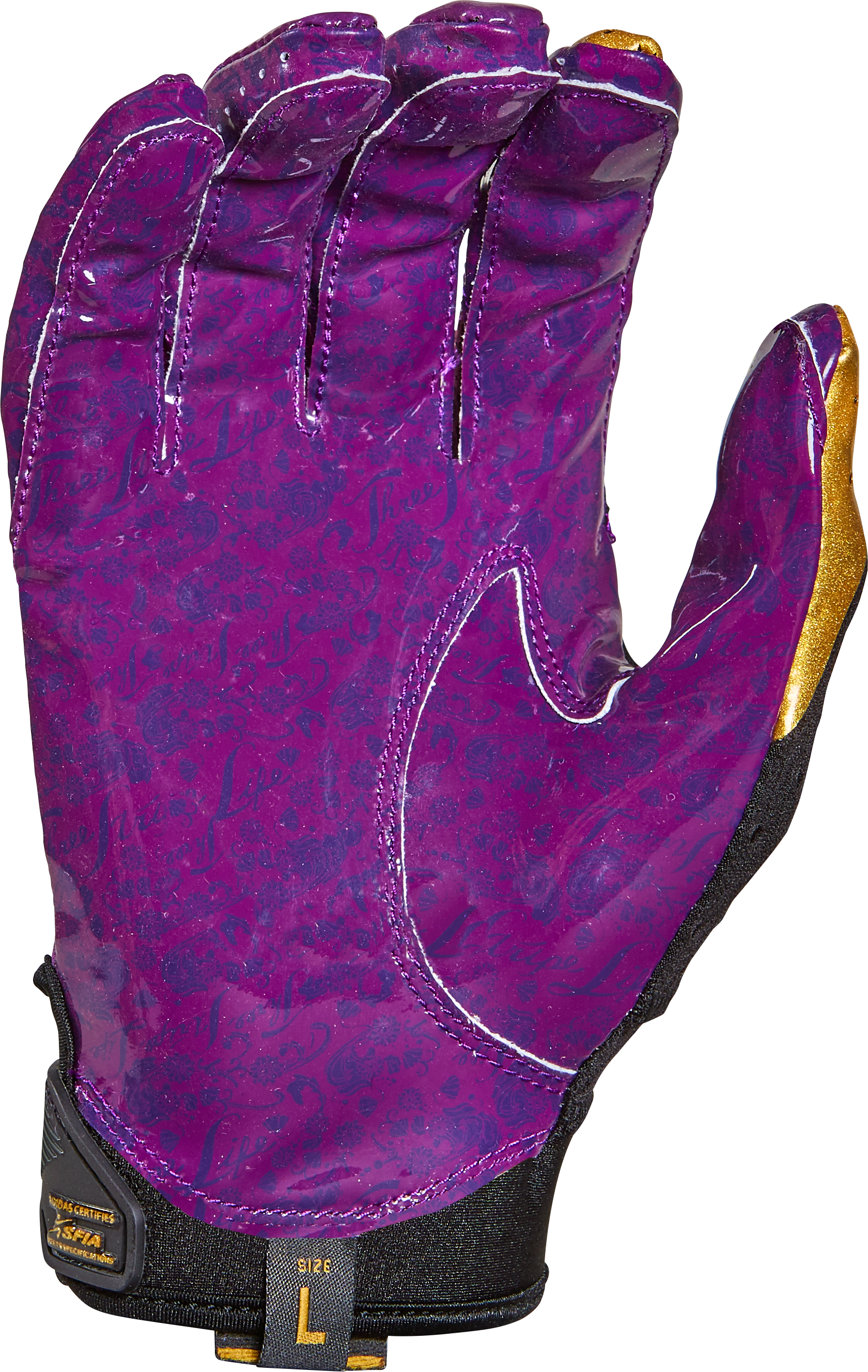 purple adidas football gloves