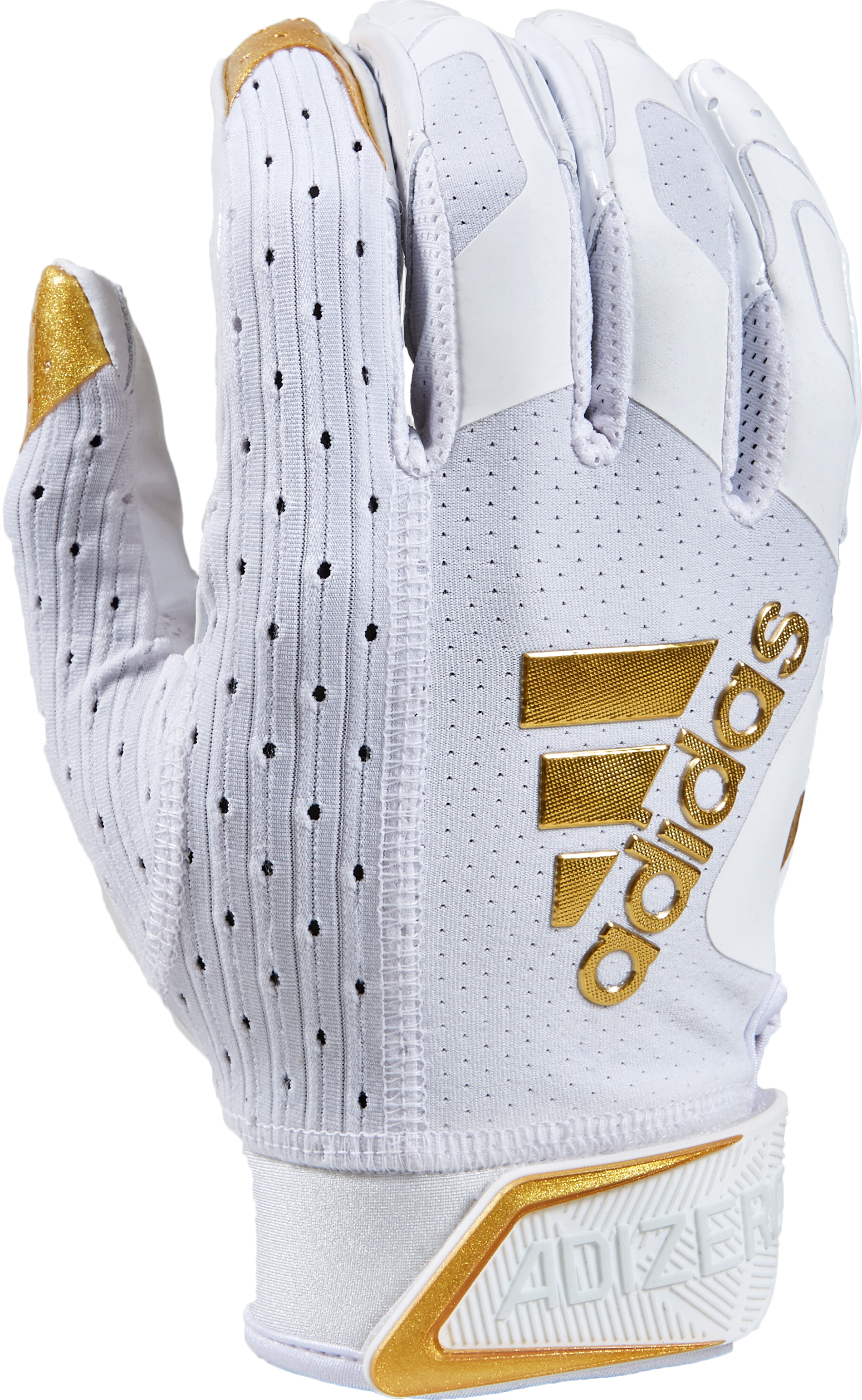 white and gold adidas gloves