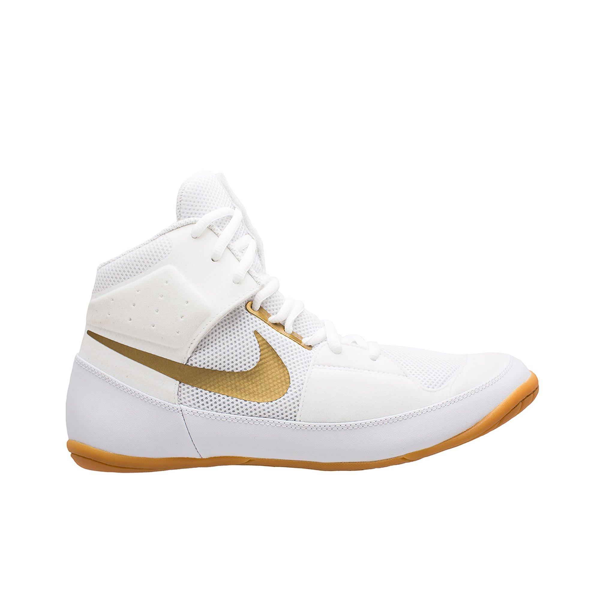 Nike Fury 3 4 White Gold Men s Wrestling Shoe