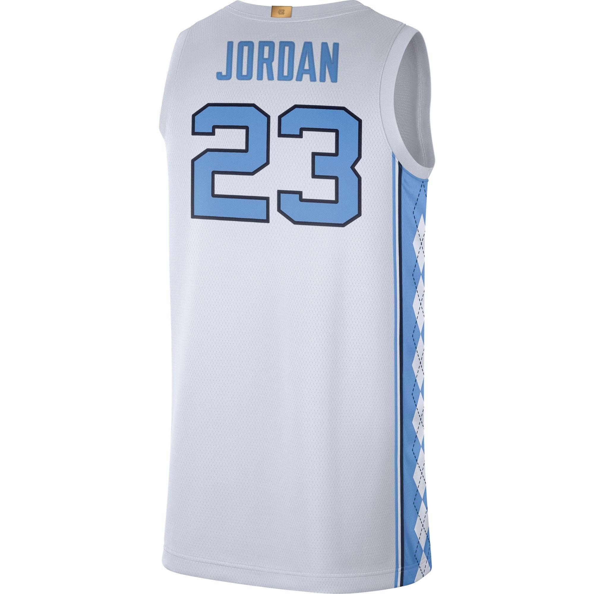 Jordan Men's North Carolina Tar Heels Michael Jordan #23 Limited Jersey - WHITE Thumbnail View 2