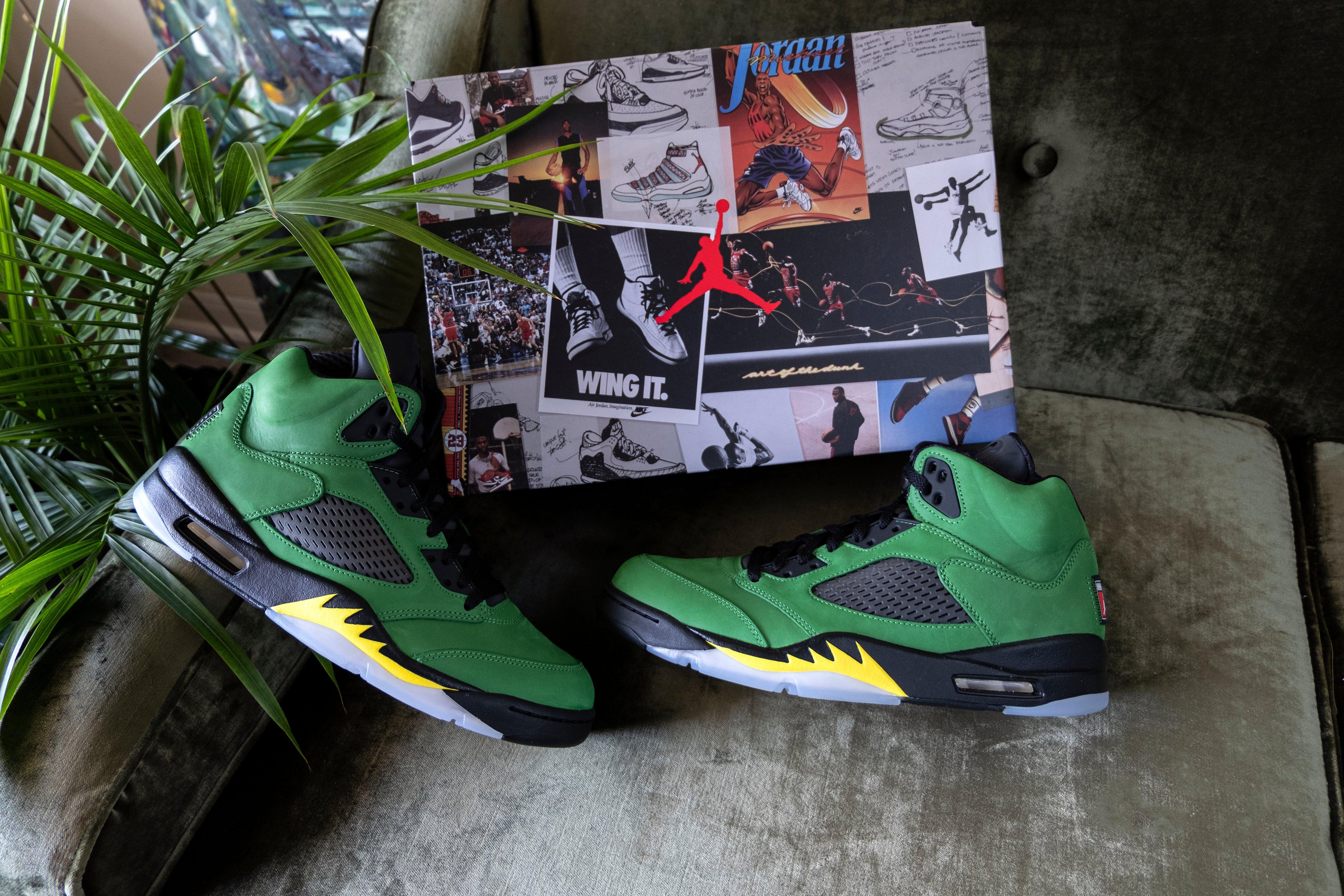 green apple jordan 5s