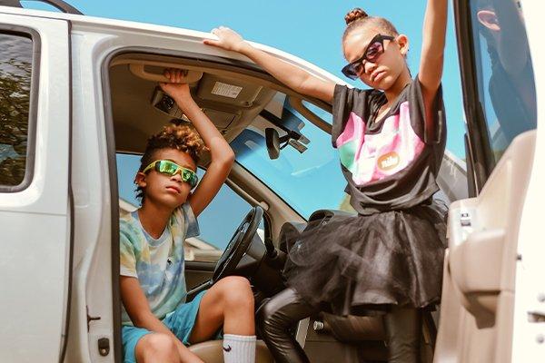 Kids in Nike apparel