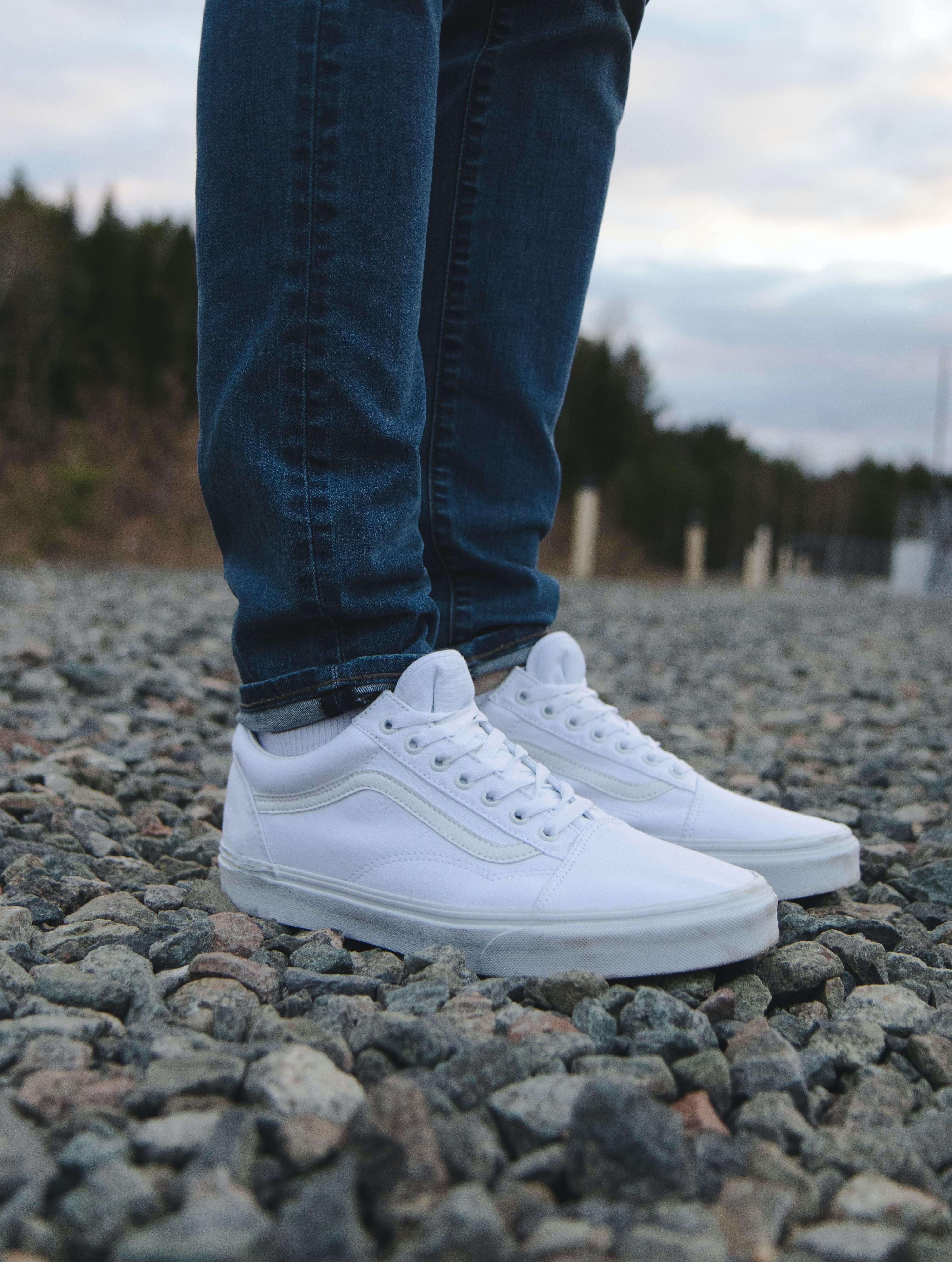 Vans SK8-Low sneakers in triple white