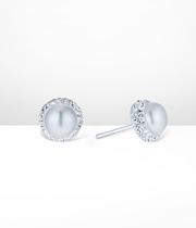 Sterling Silver Cultured Freshwater Pearl Stud Earrings