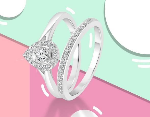Engagement ring Bridal Set
