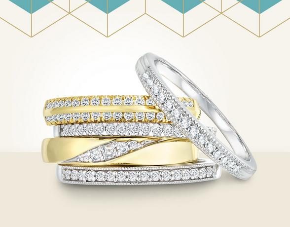 Diamond Set Wedding Rings - Shop Now