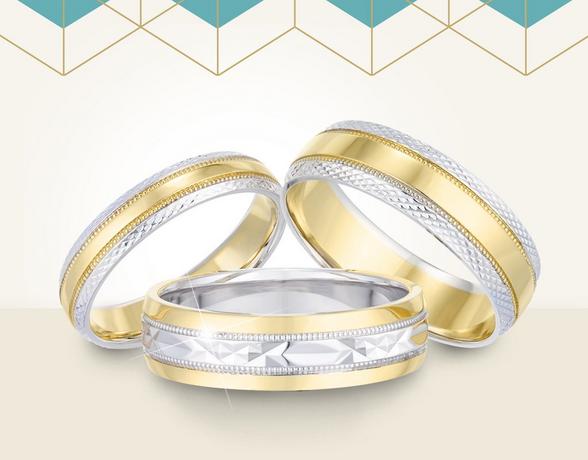 Two Colour Wedding Rings - Shop Now