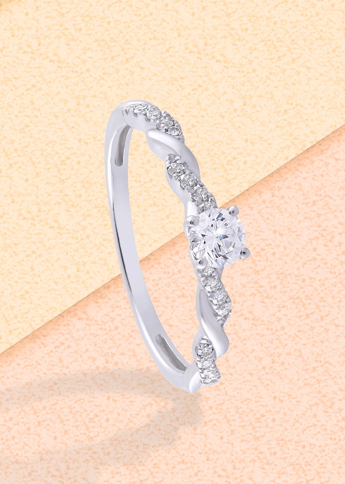 1. Diamond twist engagement ring