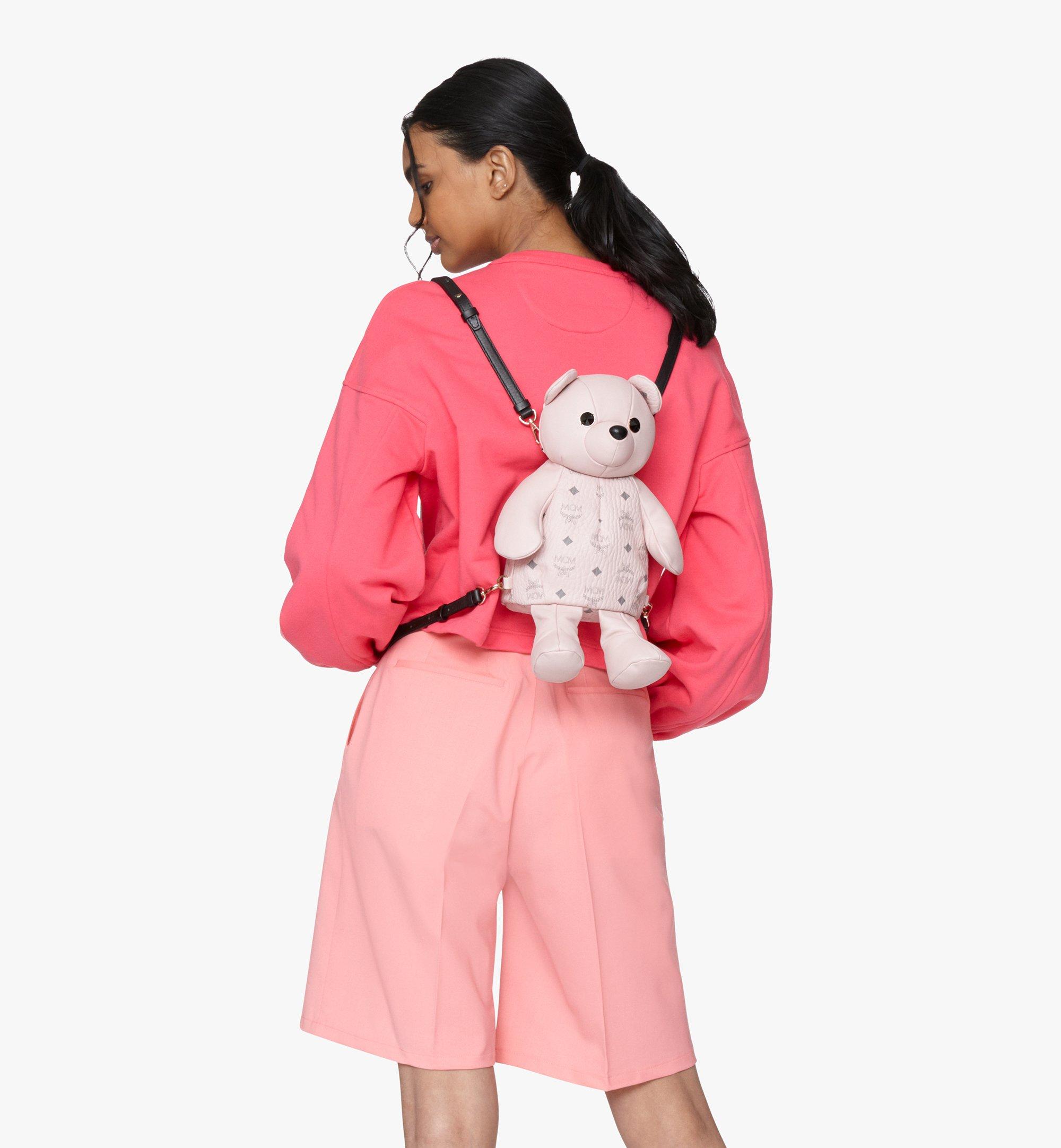 One Size MCM Zoo Bear Backpack in Visetos Pink MCM® HK