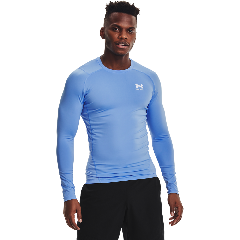 Under Armour Men's White HeatGear Long-Sleeve Compression Shirt - Hibbett