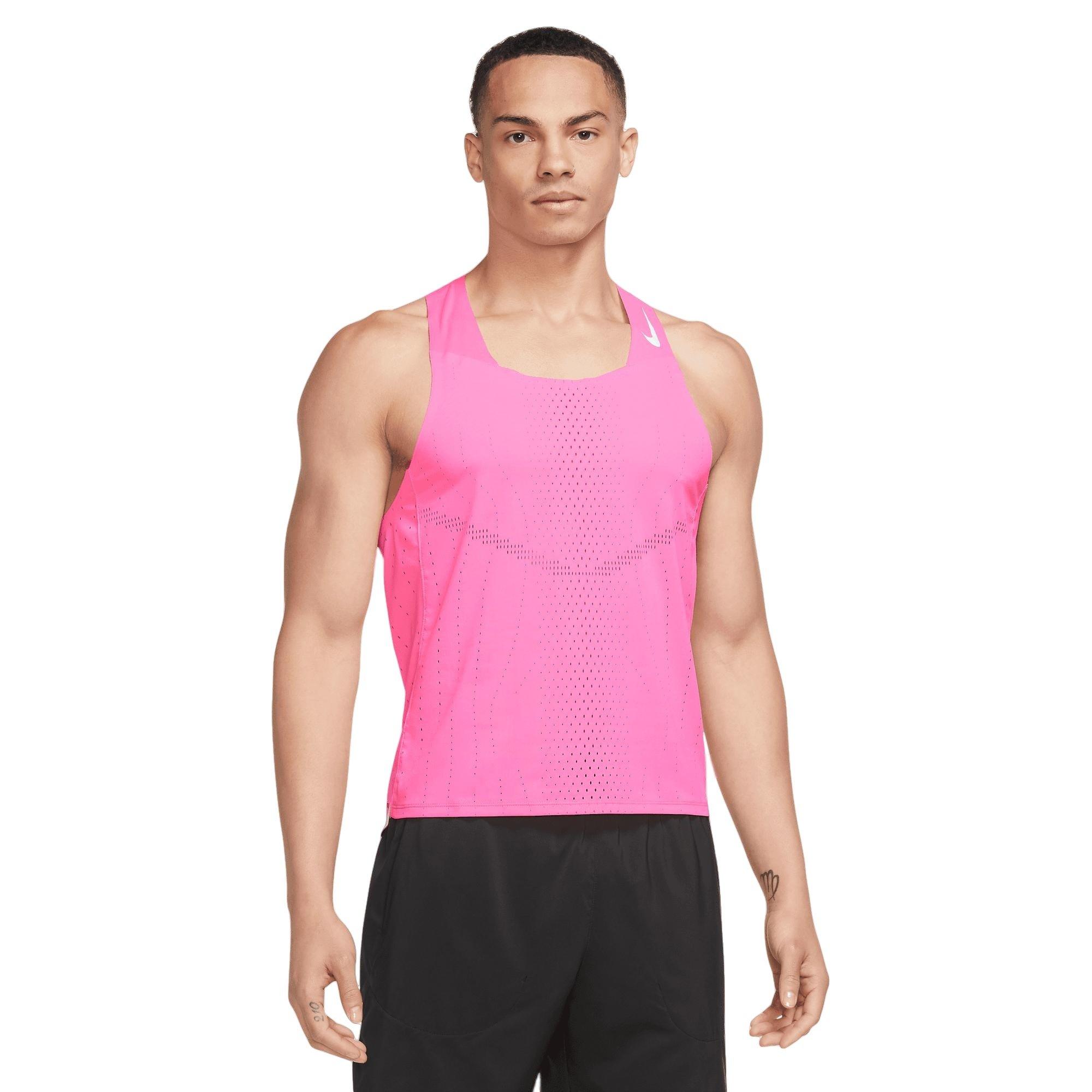 Nike Men's ​Dri-FIT ADV AeroSwift Racing Singlet - Pink - Hibbett