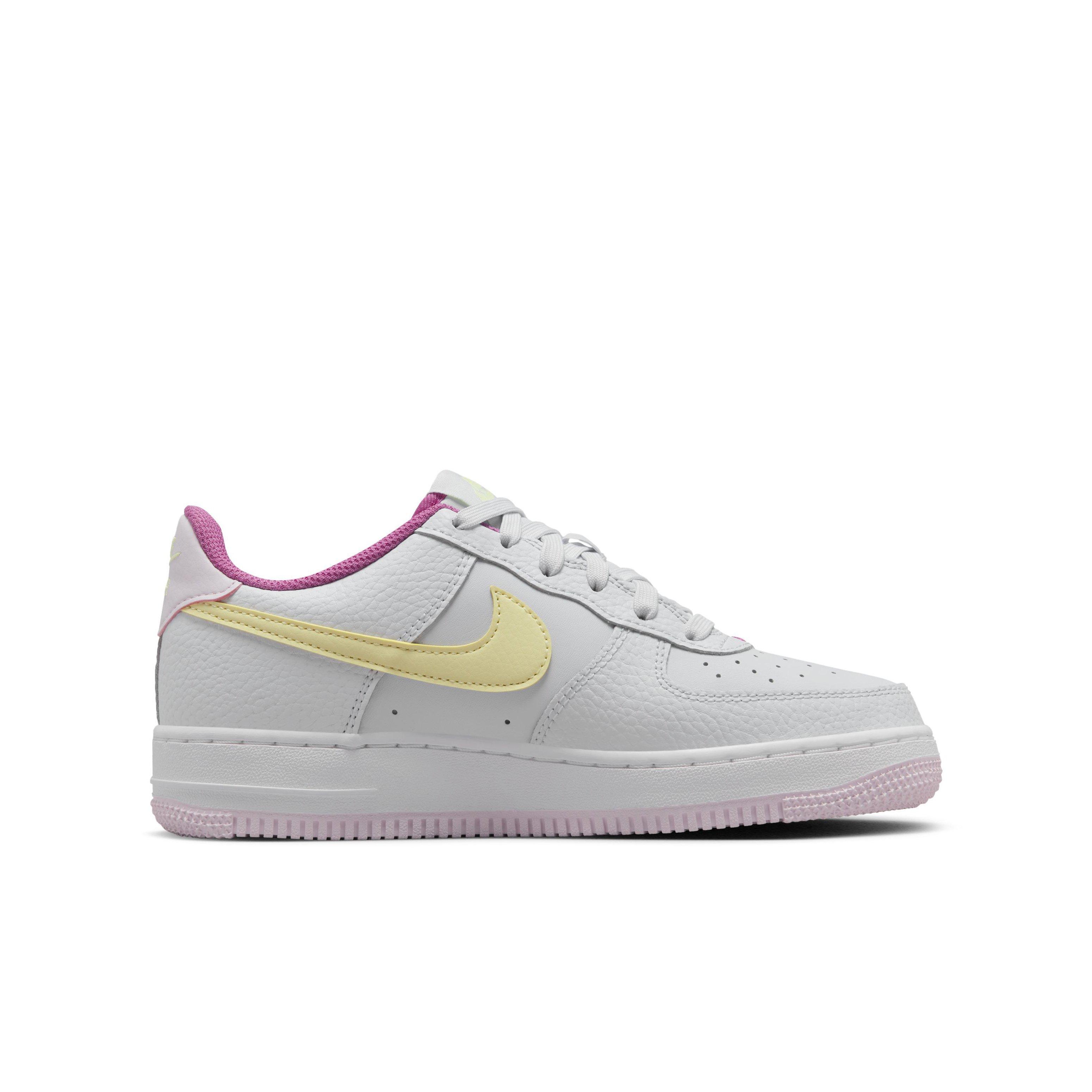 Nike Air Force 1 Low White/Coral Chalk/Laser Orange Grade School Girls'  Shoe - Hibbett