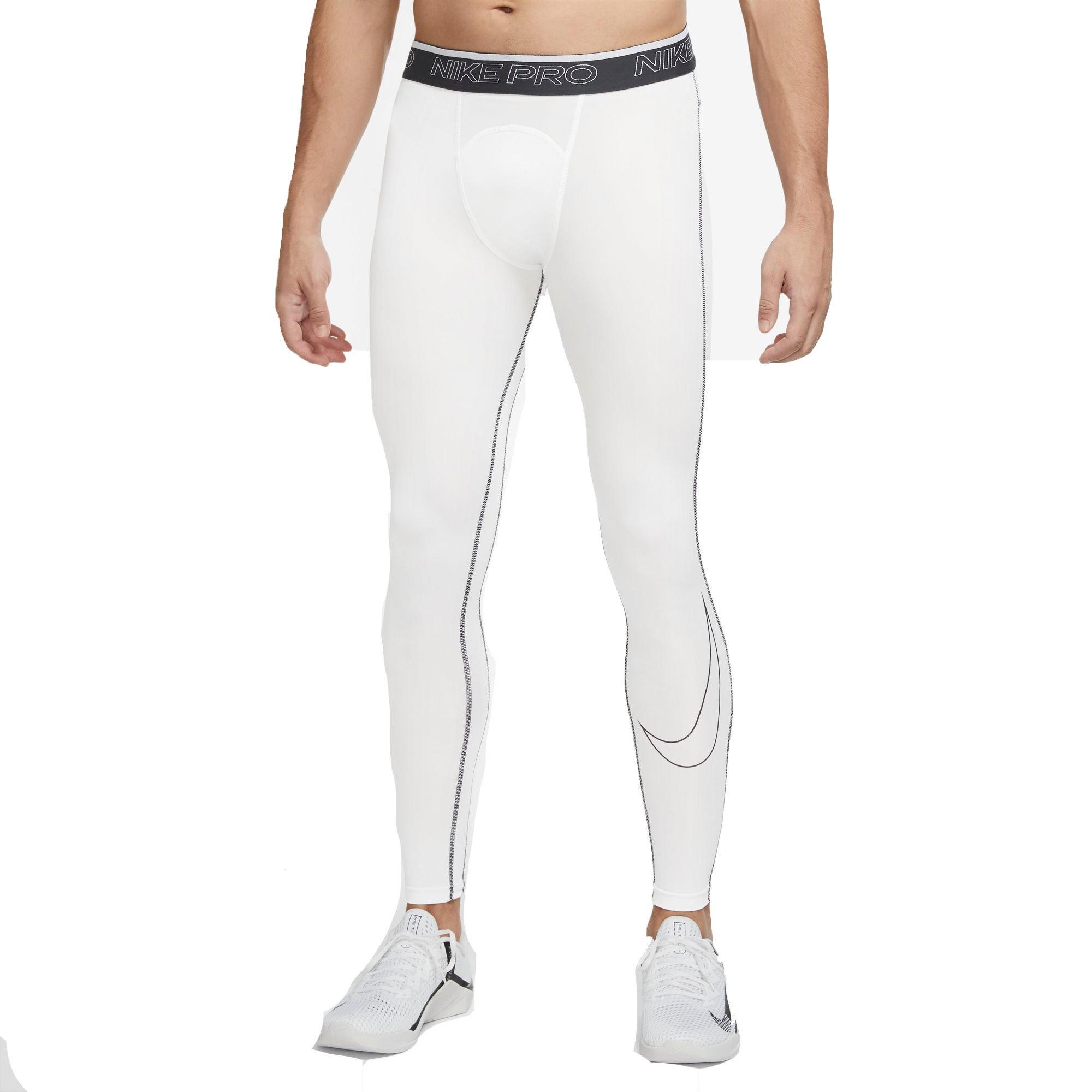 Nike Men's Pro Dri-FIT Compression White Leggings