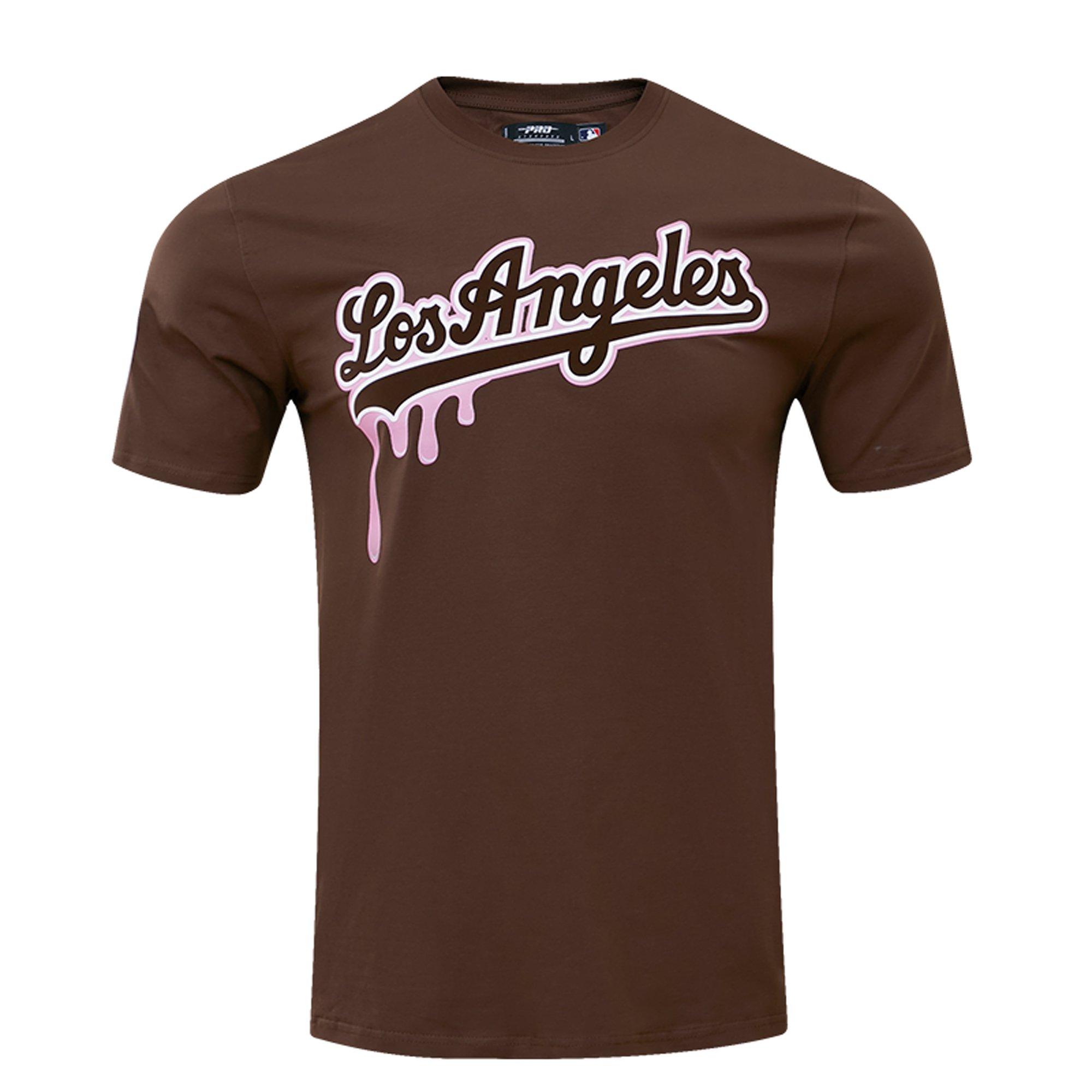 Pro Standard Men's Los Angeles Dodgers Drip T-Shirt - Brown - Hibbett